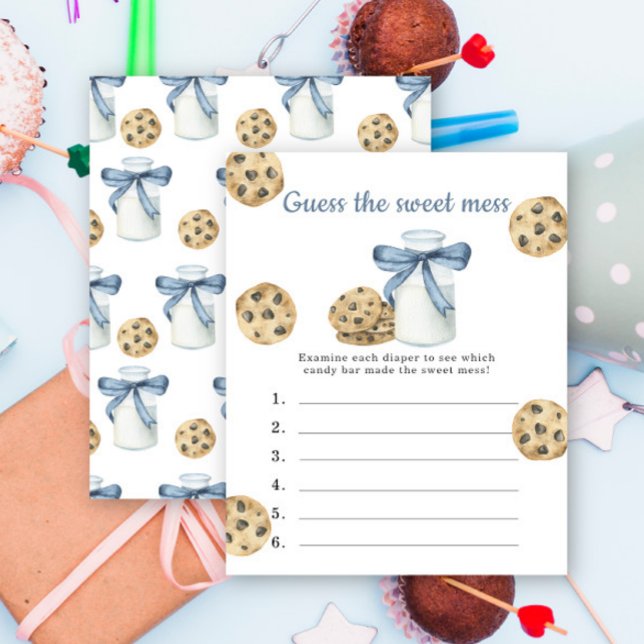 Papier Devinez le gâchis sucré baby shower au lait et aux (Créateur téléchargé)