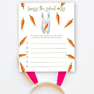 Papier Devinez le gâchis sucré - jeu de baby shower lapin