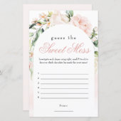 Papier Devinez Le Jeu De Baby shower Blush Mess Sweet (Devant / Derrière)