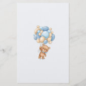 Papier Devinez le jeu de Baby shower de l'ours de prix (Dos)