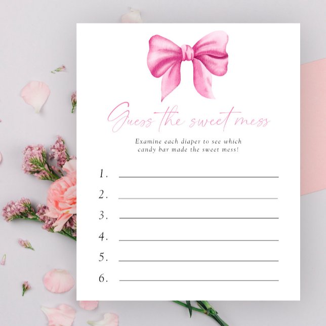 Papier Devinez le jeu de baby-shower pour bébé sucré - Ru (Créateur téléchargé)
