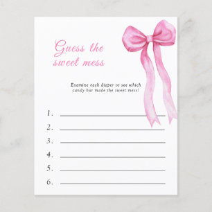 Papier Devinez le jeu de baby shower Sweet Mess - Ruban r