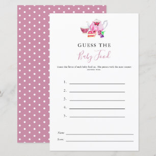Papier Devinez le jeu de Baby Shower Tea Dusty Rose