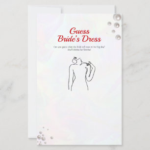 Papier Devinez le jeu de perles Fête des mariées robe
