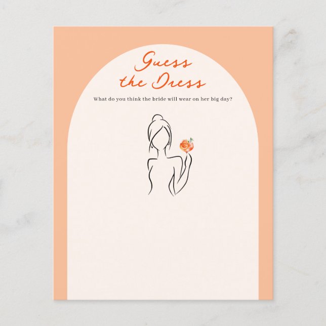 Papier Devinez le jeu de robe Aperol Spritz Fête des mari (Devant)