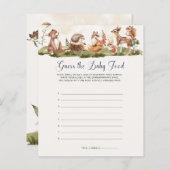 Papier Devinez le jeu du Baby shower alimentaire pour béb (Devant / Derrière)