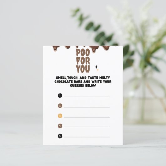 Papier Devinez le jeu du Baby shower au chocolat (Debout devant)