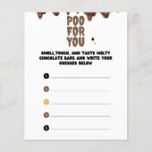 Papier Devinez le jeu du Baby shower au chocolat (Devant)