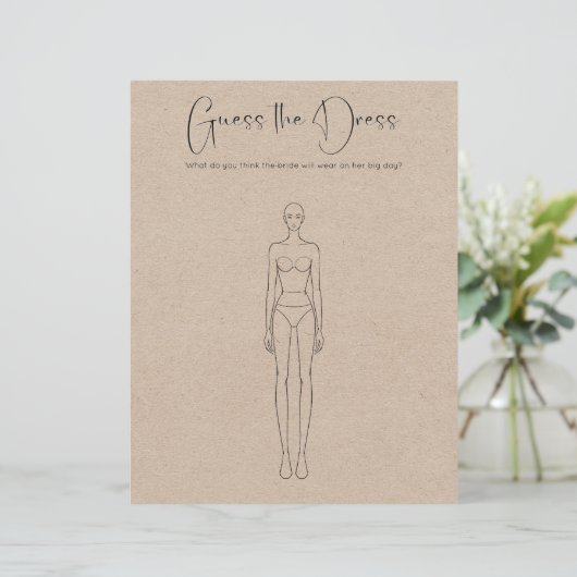 Papier Devinez Le Jeu Fête des mariées Robe (Debout devant)