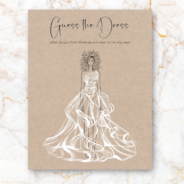 Papier Devinez Le Jeu Fête des mariées Robe (Créateur téléchargé)