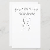 Papier Devinez Le Jeu Fête des mariées Robe (Devant / Derrière)