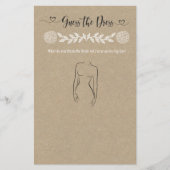 Papier Devinez Le Jeu Fête des mariées Robe (Devant)