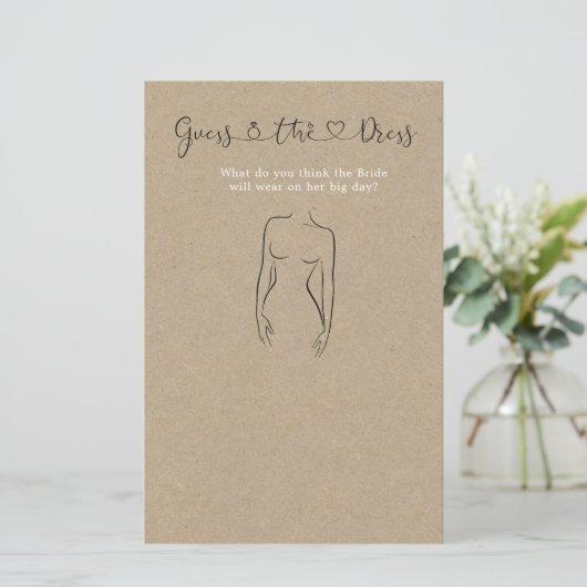 Papier Devinez Le Jeu Fête des mariées Robe (Debout devant)