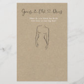 Papier Devinez Le Jeu Fête des mariées Robe (Devant)