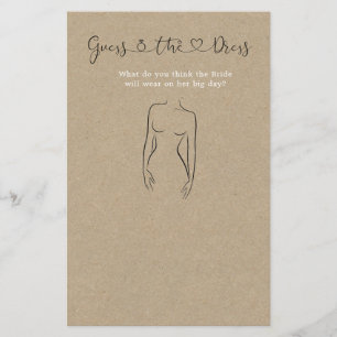 Papier Devinez Le Jeu Fête des mariées Robe
