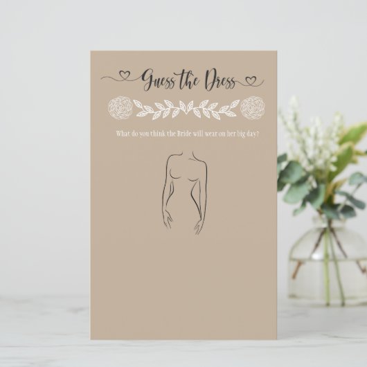 Papier Devinez Le Jeu Fête des mariées Robe (Debout devant)