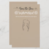 Papier Devinez Le Jeu Fête des mariées Robe (Devant / Derrière)