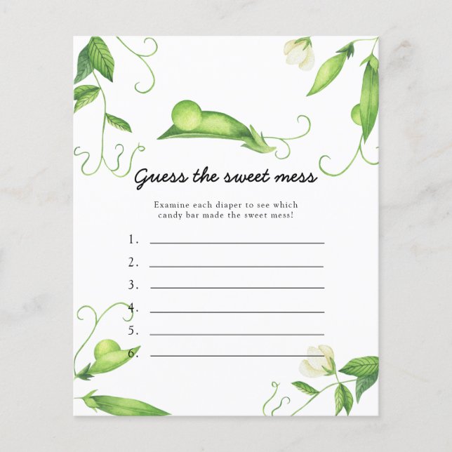 Papier Devinez le jeu Sweet Mess - Petit pois (Devant)