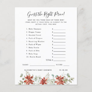 Papier Devinez Le Prix Jeu Baby shower