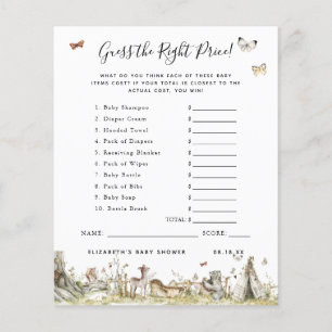 Papier Devinez Le Prix Jeu Baby shower