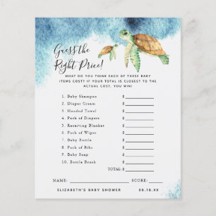 Papier Devinez le prix Jeu de Baby Shower