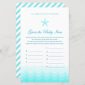 Papier Devinez les objets pour bébé - Jeu de Baby Shower (Devant / Derrière)