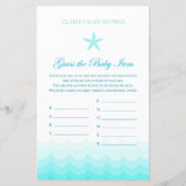 Papier Devinez les objets pour bébé - Jeu de Baby Shower (Devant)