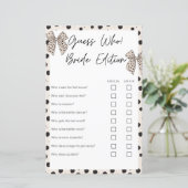 Papier Devinez qui a marié édition Jeux de douche de mari (Debout devant)