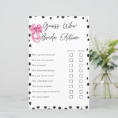 Papier Devinez qui a marié édition Jeux de douche de mari (Debout devant)