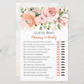 Papier Devinez Qui Baby shower Jouer La Verdure Florale (Devant / Derrière)