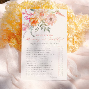 Papier Devinez qui   Blush & Turquoise Spring Baby shower