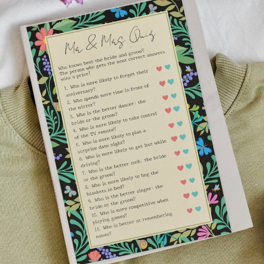 Papier Devinez Qui Drôle Mariage & Fête des mariées Jeu