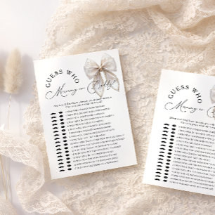 Papier Devinez qui est Maman ou Papa Jeu de Baby Shower a
