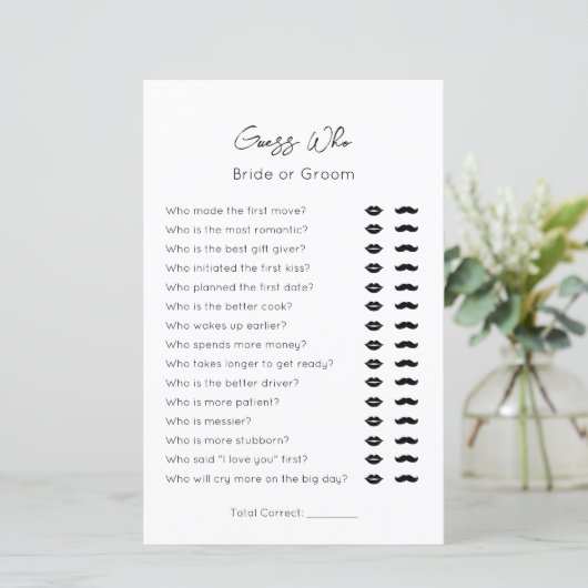 Papier Devinez qui est mariée ou la mariée-mariée ordinai (Debout devant)