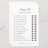 Papier Devinez qui est mariée ou la mariée-mariée ordinai (Devant / Derrière)