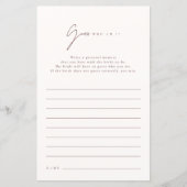 Papier Devinez Qui Je Suis Jeu De Fête des mariées Rose B (Devant)