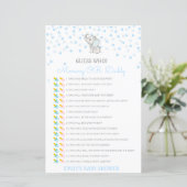 Papier Devinez qui, jeu de baby shower maman ou papa, mod (Debout devant)
