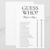 Papier Devinez Qui Jeu de Salle de Bain LGBTQ (Devant / Derrière)