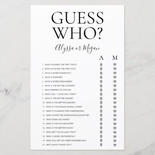 Papier Devinez Qui Jeu de Salle de Bain LGBTQ (Devant)