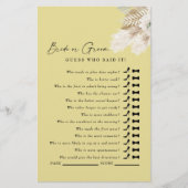 Papier Devinez Qui L'A Dit ? Jeu de douche Jaune Pampas (Devant)