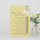 Papier Devinez Qui L'A Dit ? Jeu de douche Jaune Pampas (Debout devant)