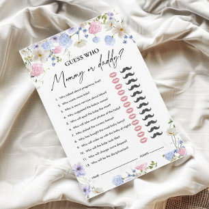 Papier Devinez qui   Maman ou papa   Jeu baby shower