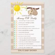 Devinez qui, maman ou papa jeu de Baby shower