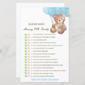 Papier Devinez qui, maman ou papa jeu de Baby shower (Devant / Derrière)