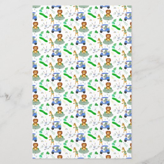 Papier Devinez Qui Maman Papa Elephant & Monkey Golf (Dos)