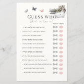 Papier Devinez Qui Marié Groom Livre Pk Fête des mariées (Devant)