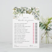 Papier Devinez qui marié ou groom jeu de douche (Debout devant)