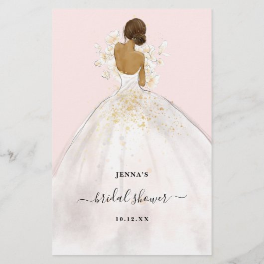 Papier Devinez qui marié ou groom jeu de douche (Dos)