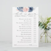 Papier Devinez qui marié ou la chambre - Dusty Blue Game (Debout devant)