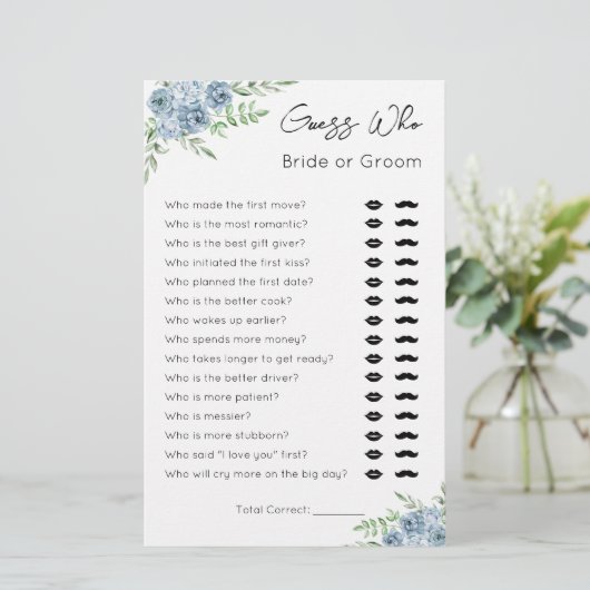 Papier Devinez qui - mariée ou mariée - jeu de Fête des m (Debout devant)